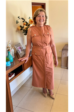 vestido chemise terracota; vestido chemise; vestido chemise Luzia Fazzolli; vestido; chemise; terracota; Madame Charlotte