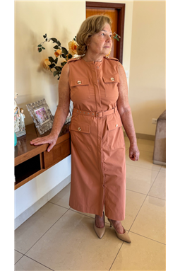 vestido chemise terracota; vestido chemise; vestido chemise Luzia Fazzolli; vestido; chemise; terracota; Madame Charlotte
