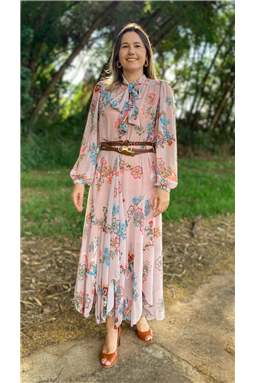 vestido chiffon estampado, vestido floral ; vestido flora luzia Fazzolli; vestido chiffon Luzia Fazzolli; Madame Charlotte
