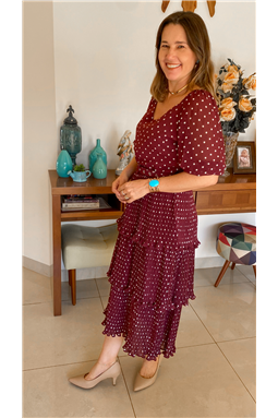 vestido po chiffon vinho com saia Maria; vestido po vinho saia maria; vestido po Luzia Fazzolli; vestido po; vestido vinho; Madame Charlotte