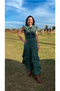 vestido po verde; vestido po; vestido chiffon; vestido; po; Madame Charlotte